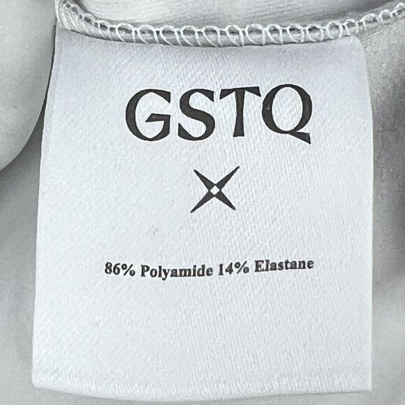 GSTQ Houndstooth Quarter Zip Mens Large Black White Athletic Pullover Streetwear - Picture 14 of 15